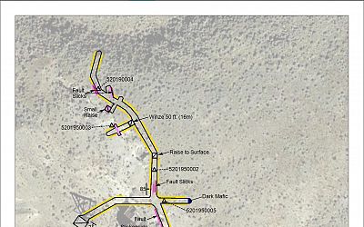 Map of 50 foot level-plan view