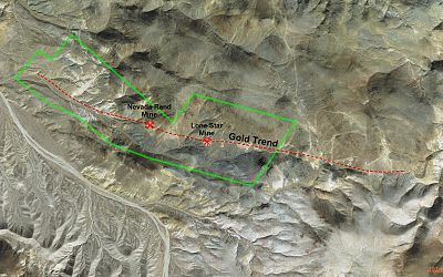 Nevada Rand Claim Block and Gold Trend