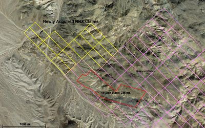 New claims staked April/May 2020 in yellow