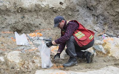 Sampling in Trench 2